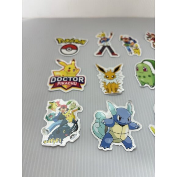 Pokémon Sticker Lot 14pc Vinyl Stickers Pikachu Eevee Cartoon Laptop NEW - Picture 5 of 6